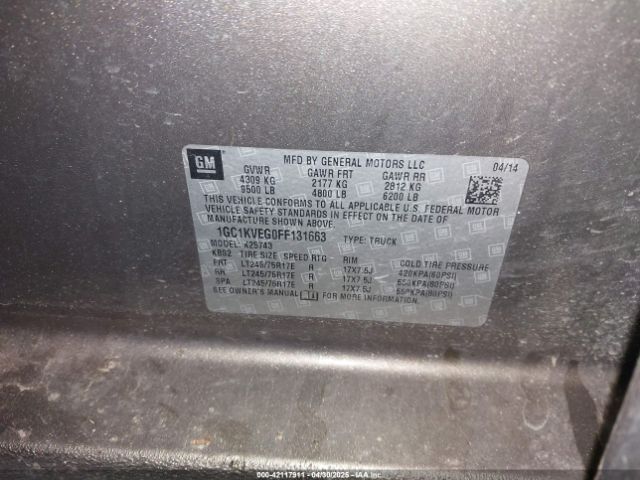 1GC1KVEG0FF131663 Chevrolet Silverado 2500hd Lt