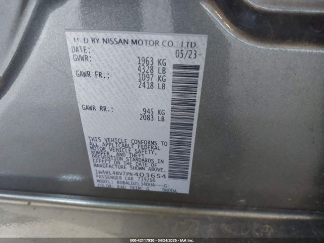 2023 NISSAN ALTIMA 1N4BL4BV7PN403654 Photo 8