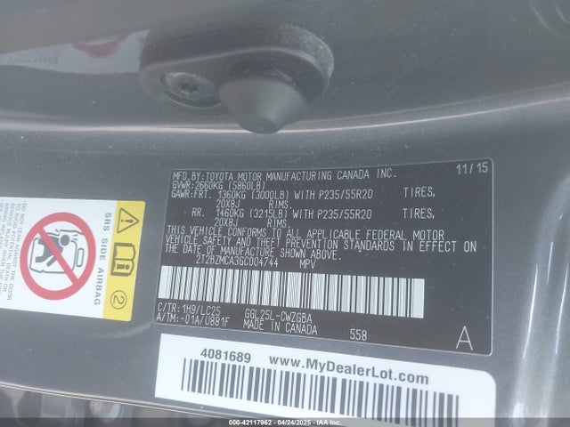 2T2BZMCA3GC004744 Lexus RX 350