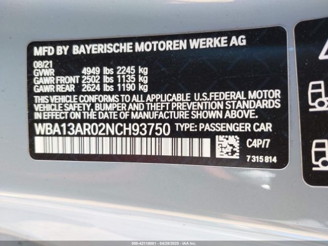 2022 BMW M440I WBA13AR02NCH93750 Photo 8