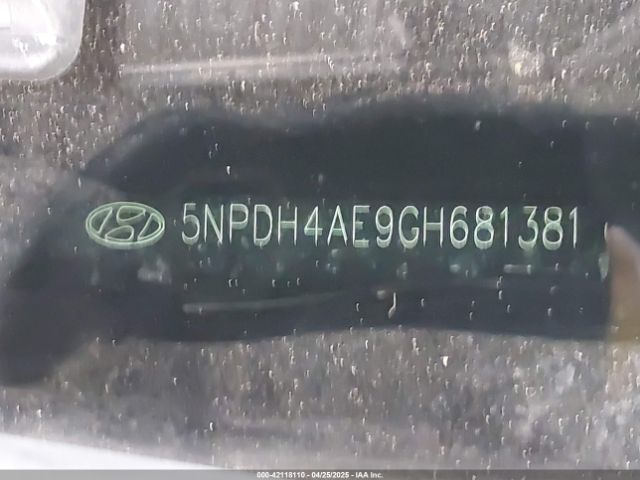 5NPDH4AE9GH681381 Hyundai Elantra Limited