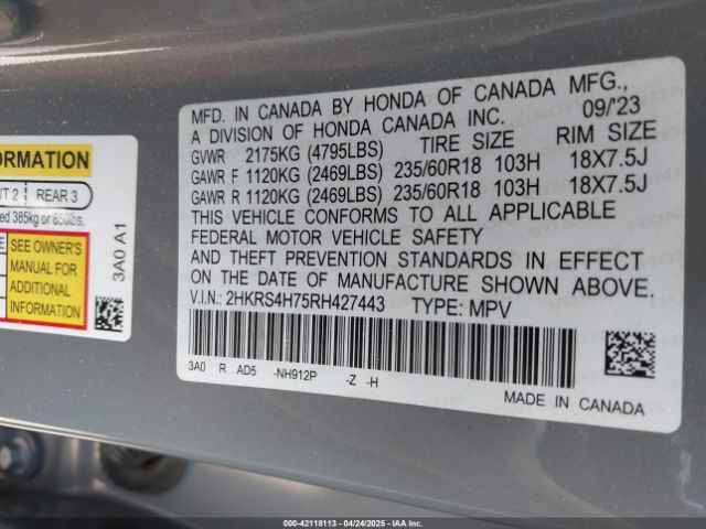 2024 HONDA CR-V 2HKRS4H75RH427443 Photo 8