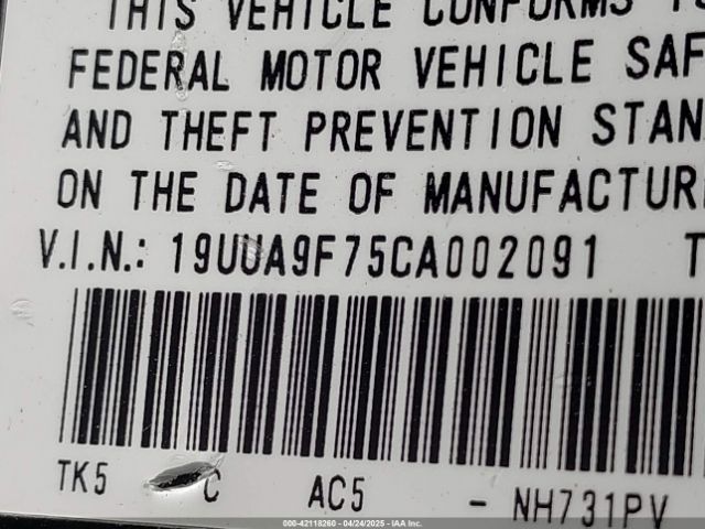 2012 ACURA TL 19UUA9F75CA002091 Photo 8