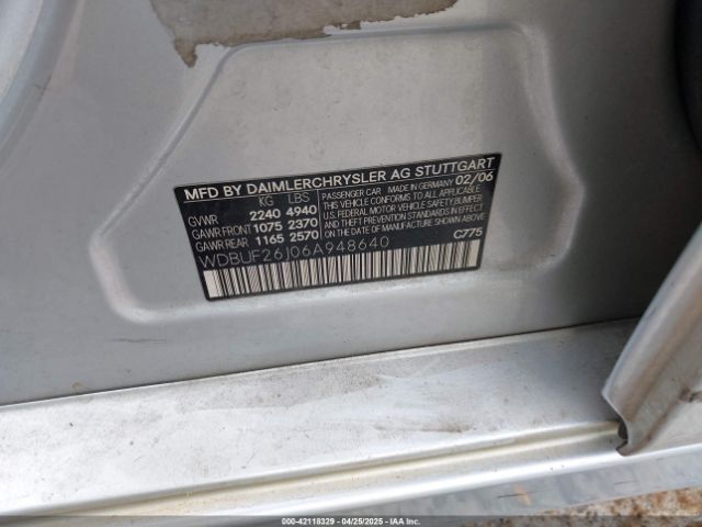 2006 MERCEDES-BENZ E-CLASS WDBUF26J06A948640 Photo 8