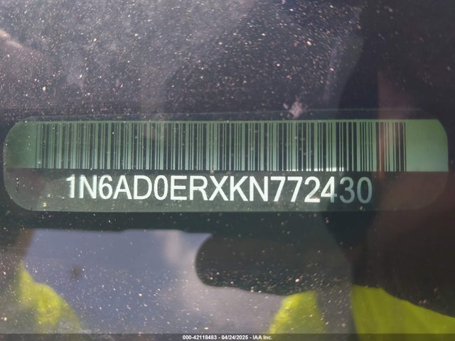 1N6AD0ERXKN772430 Nissan Frontier Sv