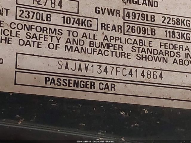 1985 JAGUAR XJ6 SAJAV1347FC414864 Photo 8