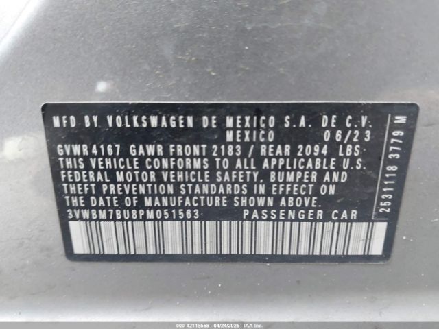 2023 VOLKSWAGEN JETTA 3VWBM7BU8PM051563 Photo 8