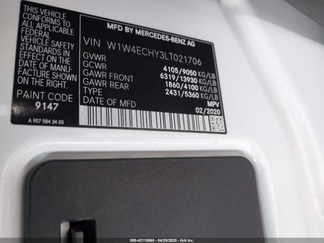 W1W4ECHY3LT021706 Mercedes-Benz Sprinter 2500 High Roof V6
