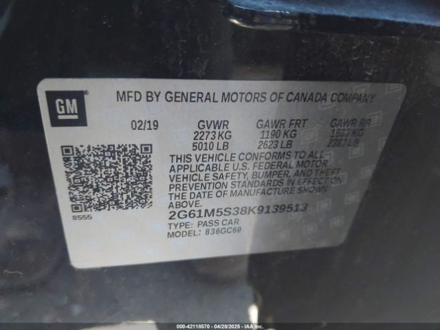 2G61M5S38K9139513 Cadillac XTS LUXURY