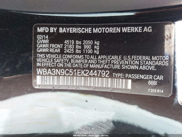 BMW 428i Xdrive 2014 WBA3N9C51EK244792 Image 9