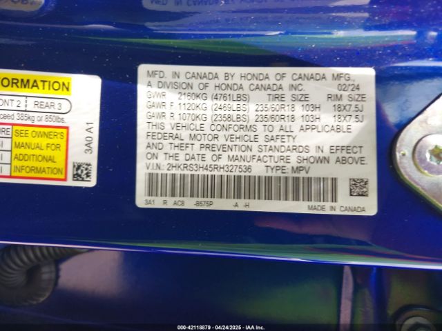 2024 HONDA CR-V 2HKRS3H45RH327536 Photo 8