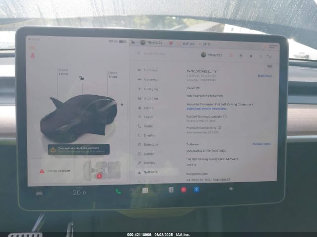 7SAYGDEEXSF247365 Tesla Model Y Long Range Dual Motor All-wheel Drive