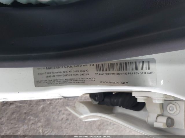 ZAM57XSA9F1141342 Maserati Ghibli