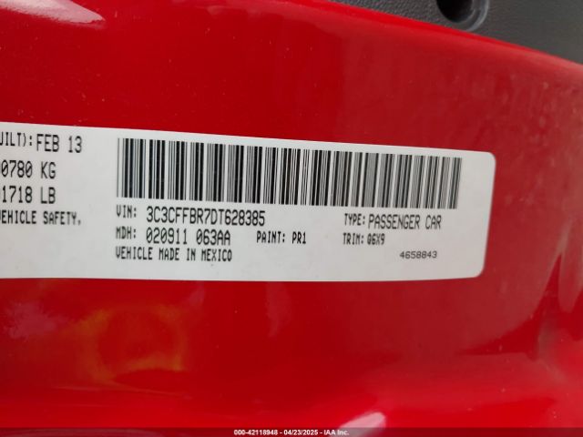 2013 FIAT 500 3C3CFFBR7DT628385 Photo 8