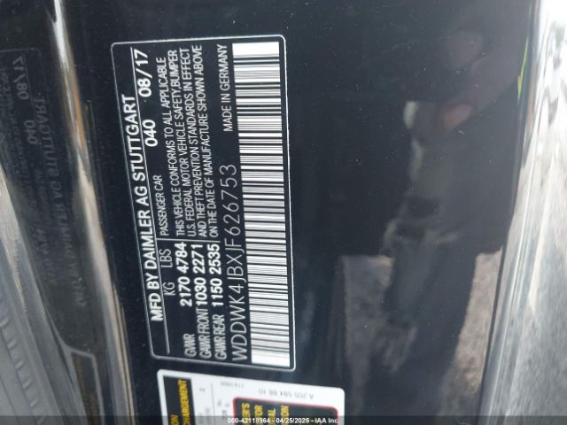 WDDWK4JBXJF626753 Mercedes-Benz C 300