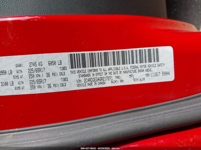 2C4RDGEG4GR217271 Dodge Grand Caravan R/t