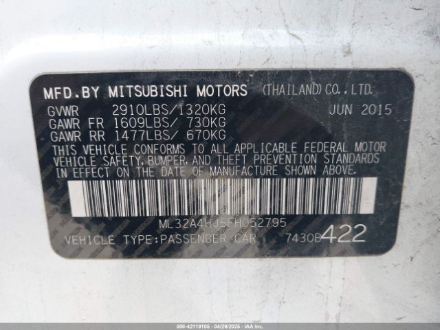 2015 MITSUBISHI MIRAGE ML32A4HJ5FH052795 Photo 8