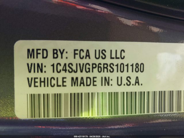 1C4SJVGP6RS101180 Jeep Grand Wagoneer Series Iii Obsidian 4x4