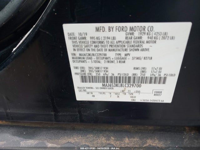 Ford Ecosport Titanium 2020 MAJ6S3KL8LC329700 Image 9