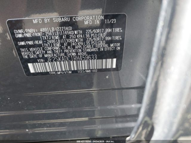 2024 SUBARU FORESTER JF2SKADC1RH459633 Photo 8