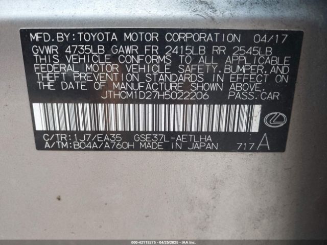 JTHCM1D27H5022206 Lexus IS 300