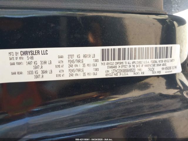 2008 MITSUBISHI RAIDER 1Z7HC22K68S609523 Photo 8