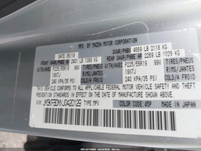 JM3KFBDMXJ0420129 Mazda Cx-5 Grand Touring