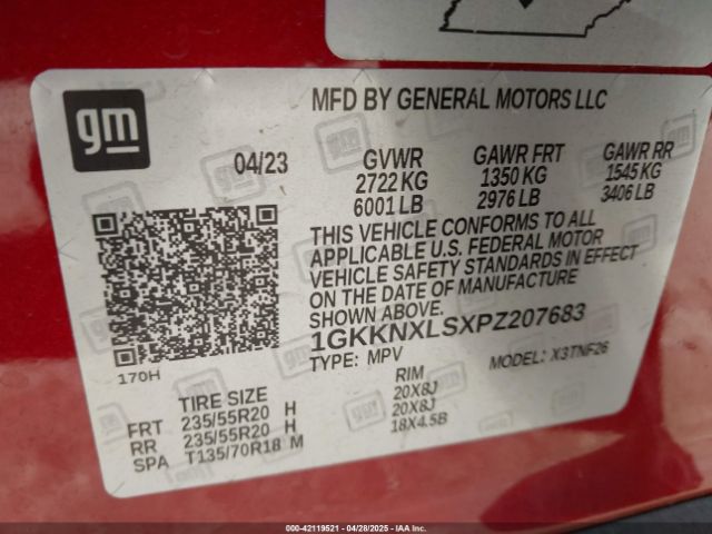 1GKKNXLSXPZ207683 GMC Acadia Awd Denali