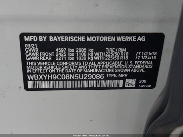 WBXYH9C08N5U29086 BMW X2 Sdrive28i