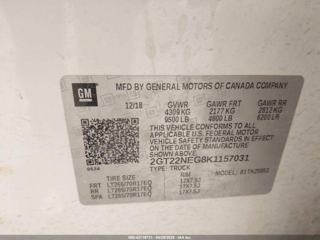2GT22NEG8K1157031 GMC SIERRA 2500HD