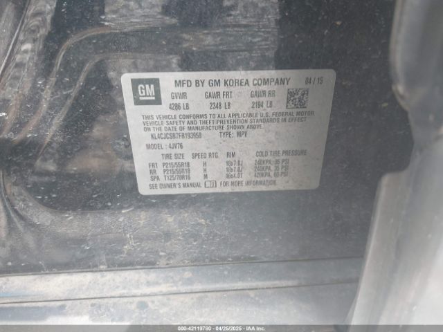 KL4CJCSB7FB193958 Buick Encore Leather