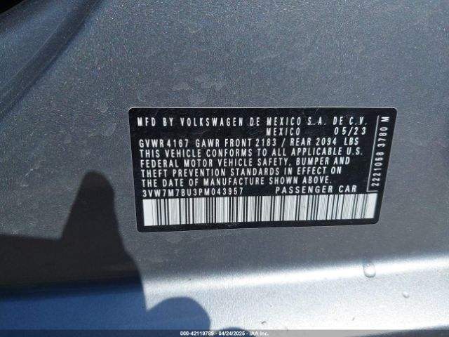 3VW7M7BU3PM043957 Volkswagen Jetta 1.5t Se