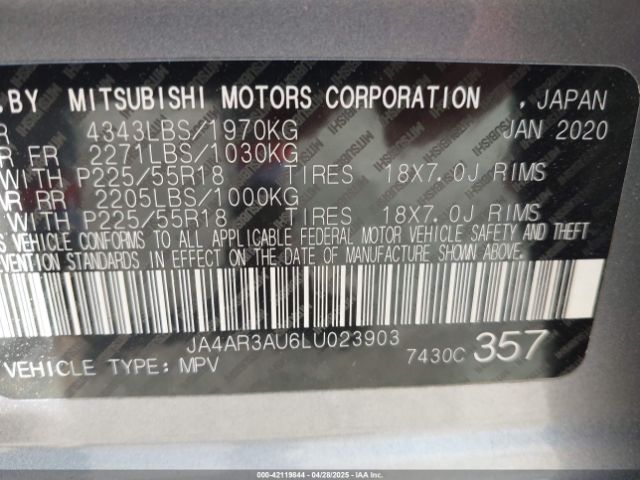 2020 MITSUBISHI OUTLANDER SPORT JA4AR3AU6LU023903 Photo 8