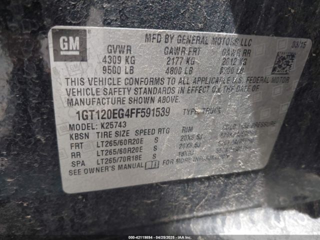 1GT120EG4FF591539 GMC l96