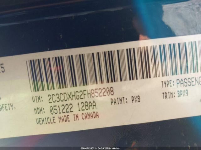 2C3CDXHG2FH852208 Dodge Charger Sxt