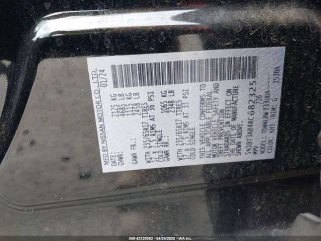 5N1BT3AB4RC682325 Nissan Rogue S Intelligent Awd