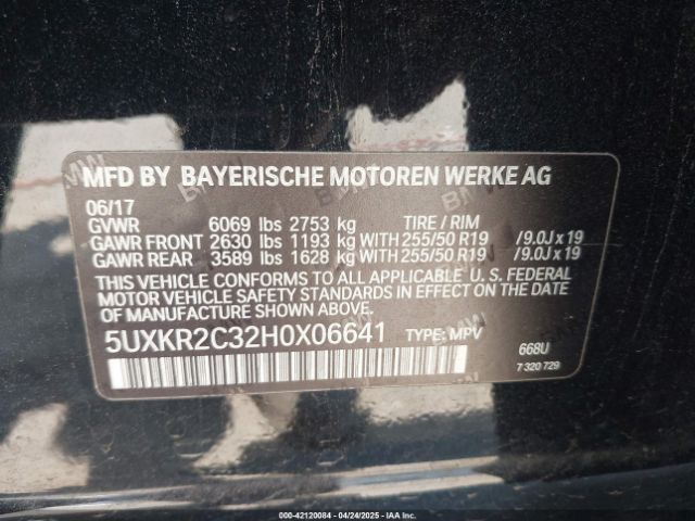 5UXKR2C32H0X06641 BMW X5 Sdrive35i
