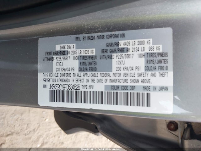 JM3KE2CY9F0534525 Mazda Cx-5 Touring