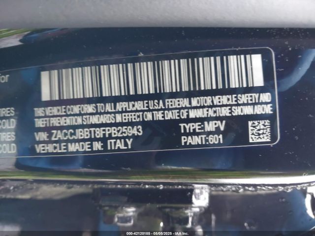 ZACCJBBT8FPB25943 Jeep Renegade Latitude