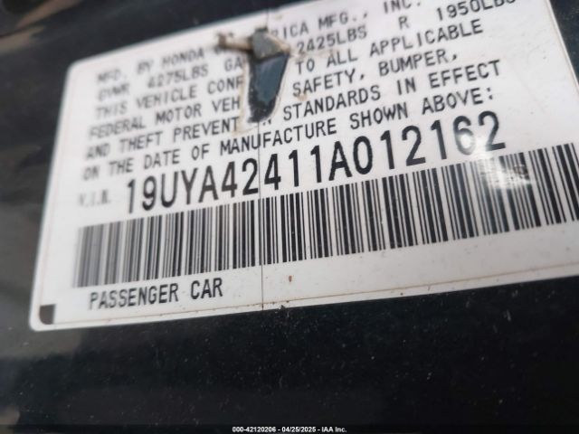 2001 ACURA CL 19UYA42411A012162 Photo 8