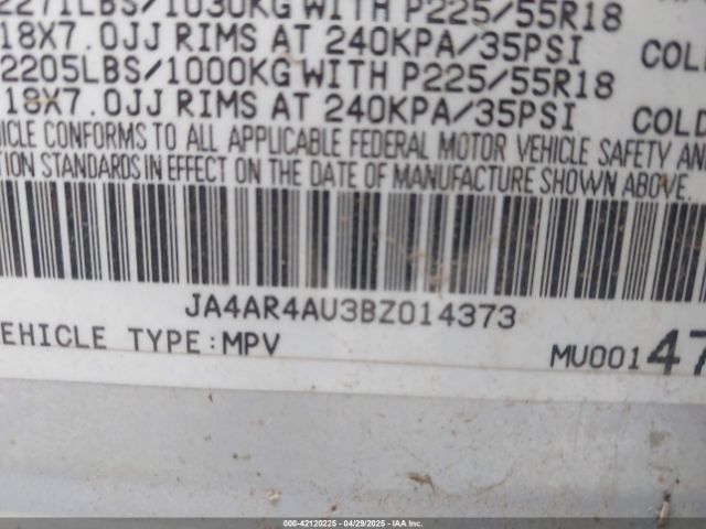 2011 MITSUBISHI OUTLANDER SPORT JA4AR4AU3BZ014373 Photo 8