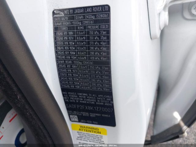 SADFP2FX8K1Z70007 Jaguar E-PACE SE