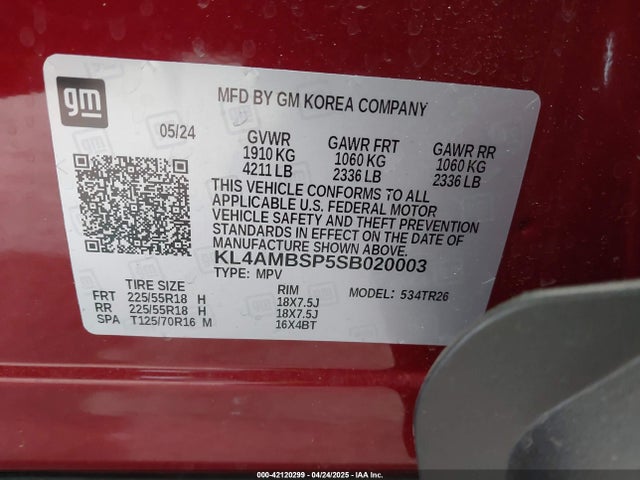 Buick ENCORE GX 2025 KL4AMBSP5SB020003 Image 23