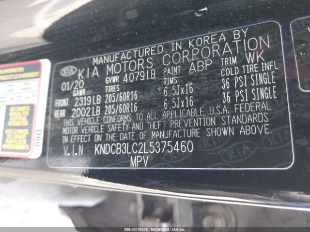 KNDCB3LC2L5375460 KIA NIRO LX