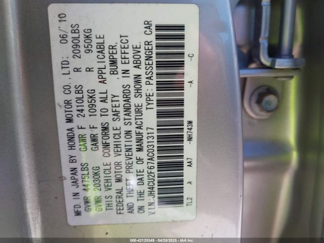 2010 ACURA TSX JH4CU2F67AC031317 Photo 8
