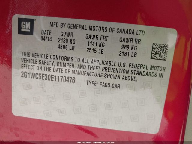 2G1WC5E30E1170476 Chevrolet Impala Limited Ltz