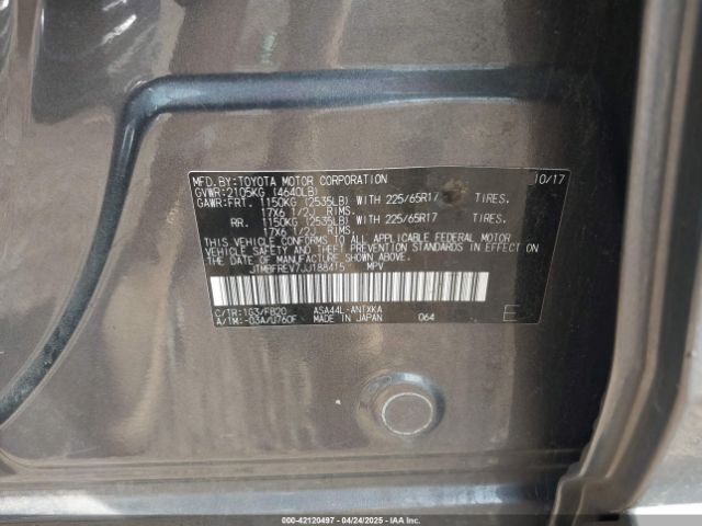 JTMBFREV7JJ188415 Toyota RAV4 LE