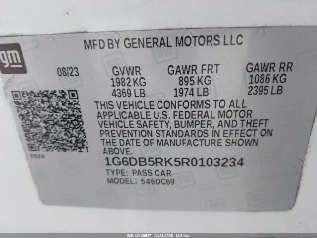 1G6DB5RK5R0103234 Cadillac Ct4 Premium Luxury