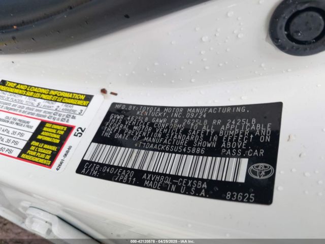 4T1DAACK6SU545886 Toyota CAMRY SE