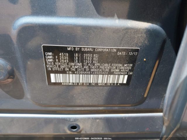 4S3BNAN61J3025423 Subaru Legacy 2.5i Limited